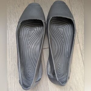 EUC Black Sienna Crocs Ballet Flats Women's 7